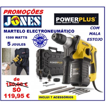 MARTELO ELECTRO PNEUMÁTICO POWERPLUS 1500 WATTS